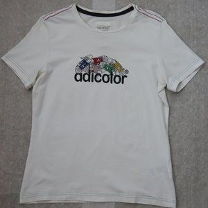 Adidas Adicolor W5 Limited Graphic T-Shirt White Series M Short Sleeve Stretch